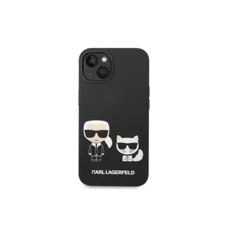 Husa Cover Karl Lagerfeld Liquid Silicone Karl and Choupette pentru iPhone 14 Pro Black thumb