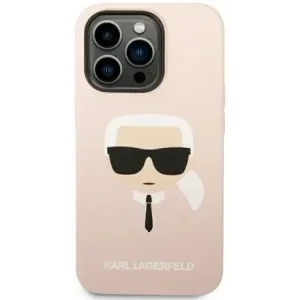 Husa Cover Karl Lagerfeld Liquid Silicone Karl Head Logo pentru iPhone 13/14 Pink