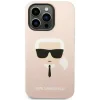 Husa Cover Karl Lagerfeld Liquid Silicone Karl Head Logo pentru iPhone 14 Plus Pink