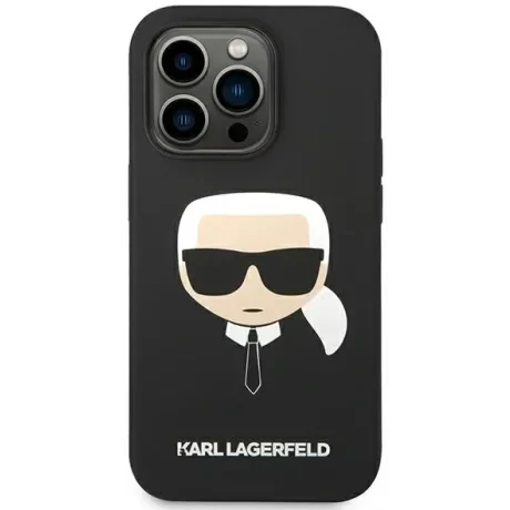 Husa Cover Karl Lagerfeld Liquid Silicone Karl Head Logo pentru iPhone 14 Pro Black thumb