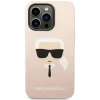 Husa Cover Karl Lagerfeld Liquid Silicone Karl Head Logo pentru iPhone 14 Pro Pink