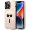 Husa Cover Karl Lagerfeld Liquid Silicone Karl Head Logo pentru iPhone 14 Pro Pink