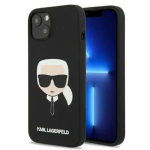 Husa Cover Karl Lagerfeld Magsafe Liquid Silicone Karl&#039;s Head pentru Iphone 13/14 Black