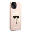 Husa Cover Karl Lagerfeld Magsafe Liquid Silicone Karl&#039;s Head pentru iPhone 13/14 Pink