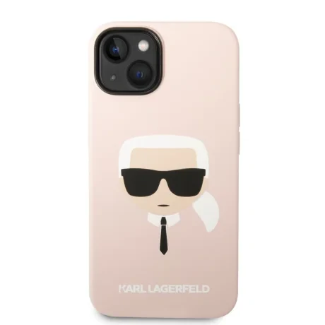 Husa Cover Karl Lagerfeld Magsafe Liquid Silicone Karl's Head pentru iPhone 13/14 Pink thumb