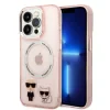 Husa Cover Karl Lagerfeld Magsafe With Ring Karl&amp;Choupette Bodies LOGO pentru iPhone 14 Pro Pink