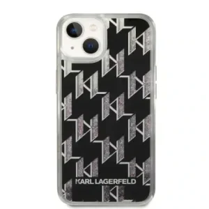Husa Cover Karl Lagerfeld Monogram Liquid Glitter pentru iPhone 13/14 Black