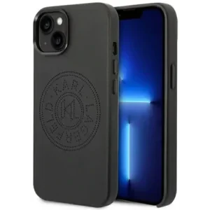 Husa Cover Karl Lagerfeld PU Leather Perforated Logo pentru iPhone 13/14 KLHCP14SFWHK Black