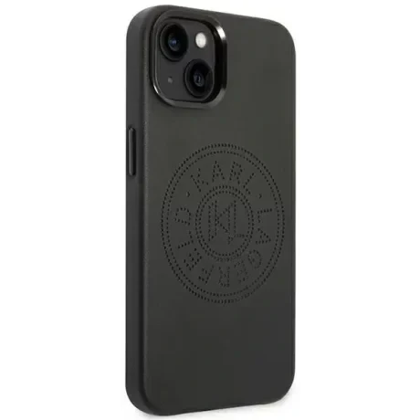 Husa Cover Karl Lagerfeld PU Leather Perforated Logo pentru iPhone 13/14 KLHCP14SFWHK Black