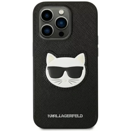 Husa Cover Karl Lagerfeld PU Saffiano Choupette Head pentru iPhone 14 Pro Black thumb