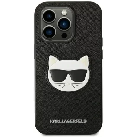 Husa Cover Karl Lagerfeld PU Saffiano Choupette Head pentru iPhone 14 Pro Black