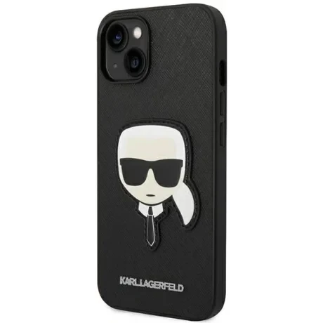 Husa Cover Karl Lagerfeld PU Saffiano Karl Head pentru iPhone 14 Plus KLHCP14MSAPKHK Black