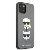 Husa Cover Karl Lagerfeld Saffiano K&amp;C Heads pentru iPhone 13 Silver