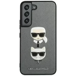 Husa Cover Karl Lagerfeld Saffiano K&amp;C Heads pentru Samsung Galaxy S22 Silver
