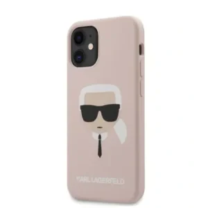 Husa Cover Karl Lagerfeld Silicone Head pentru iPhone 12 Mini Light Pink