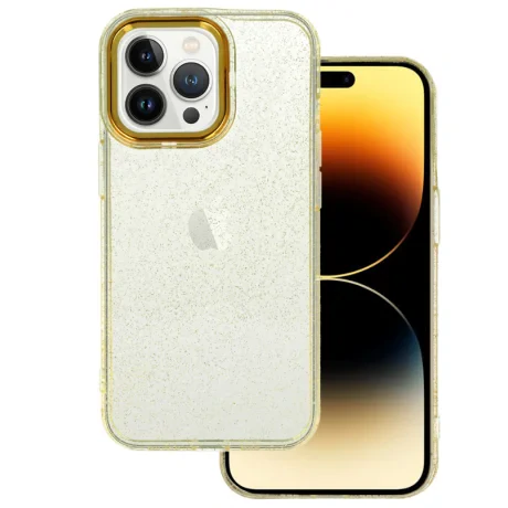 Husa Cover Lens Fashion Golden Frame pentru iPhone 12 Pro Max Auriu thumb