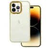 Husa Cover Lens Fashion Golden Frame pentru iPhone 12 Pro Max Auriu