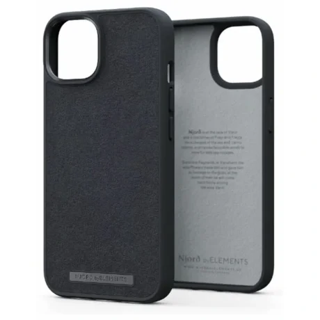 Husa Cover Njord Suede Comfort pentru iPhone 13/14 Negru thumb