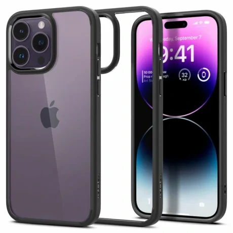 Husa cover pentru iPhone 15 Pro Max Spigen Hybrid Matte Black ACS06570 thumb