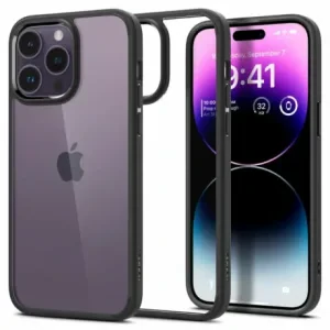 Husa cover pentru iPhone 15 Pro Max Spigen Hybrid Matte Black ACS06570