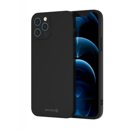 Husa cover Swissten Silicon Soft Joy pentru iPhone 15 Pro Max, Negru