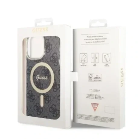 Husa Guess 4G IML MagSafe pentru iPhone 13 Black