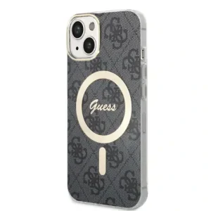 Husa Guess 4G IML MagSafe  pentru iPhone 14 Black