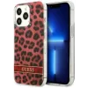 Husa Guess Leopard Case pentru iPhone iPhone 13 Pro Rosu