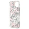 Husa Guess PC/TPU Flowers IML MagSafe pentru iPhone 13 Pink