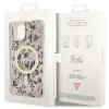 Husa Guess PC/TPU Flowers IML MagSafe pentru iPhone 13 Pink