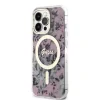 Husa Guess PC/TPU Flowers IML MagSafe pentru iPhone 13 Pro Pink