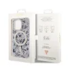 Husa Guess PC/TPU Flowers IML MagSafe pentru iPhone 13 Pro Pink