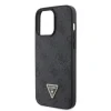 Husa Guess PU 4G Strass Triangle Metal Logo pentru iPhone 15 Pro Max Black