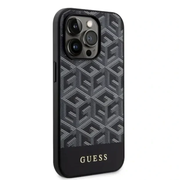 Husa Guess PU G Cube MagSafe  pentru iPhone 14 Pro Black