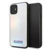 Husa Hard iPhone 11 Pro Max Iredescent Silver Pu Leather Guess