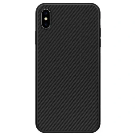 Husa iPhone XS Max Synthetic Fiber Negru Nillkin