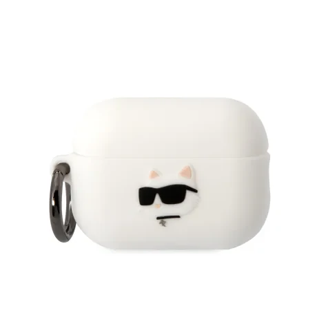 Husa Karl Lagerfeld 3D Choupette Head pentru Airpods Pro 2 White thumb