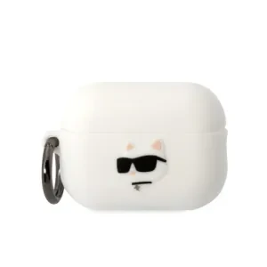 Husa Karl Lagerfeld 3D Choupette Head pentru Airpods Pro 2 White