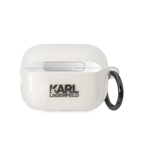 Husa Karl Lagerfeld 3D Karl Head pentru Airpods Pro Transparent thumb