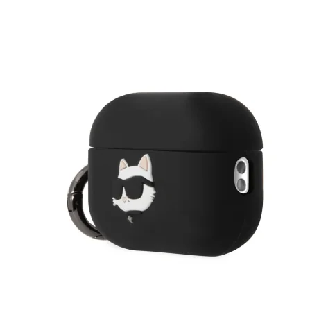 Husa Karl Lagerfeld 3D Logo NFT Choupette Head Silicone pentru Airpods Pro 2 Black thumb