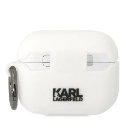 Husa Karl Lagerfeld and Choupette Silicon pentru Airpods Pro Alb thumb