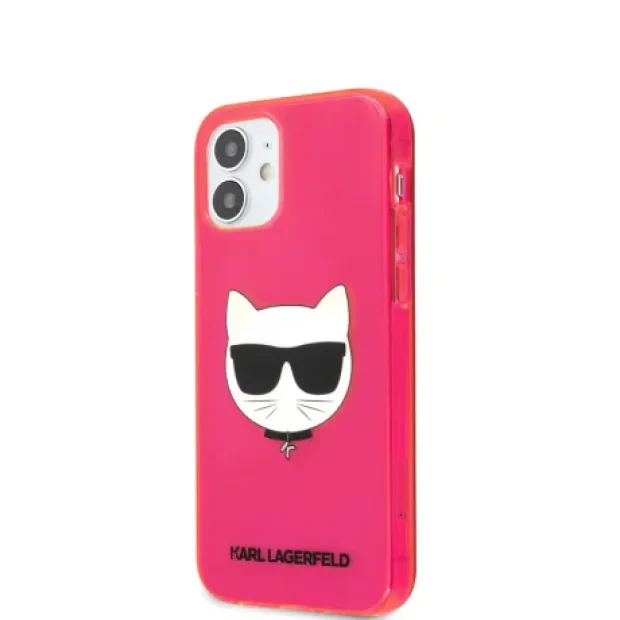 Husa Karl Lagerfeld Choupette Head pentru iPhone 12 Mini Roz