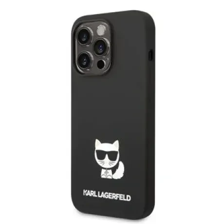 Husa  Karl Lagerfeld Liquid Silicone Choupette  iPhone 14 Pro Black