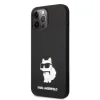 Husa Karl Lagerfeld Liquid Silicone Choupette NFT iPhone 13 Pro Max Black