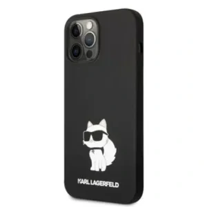 Husa Karl Lagerfeld Liquid Silicone Choupette NFT iPhone 13 Pro Max Black