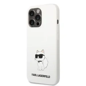 Husa Karl Lagerfeld Liquid Silicone Choupette NFT  iPhone 13 Pro White