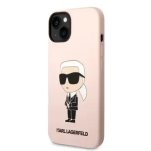 Husa Karl Lagerfeld Liquid Silicone Ikonik NFT iPhone 14 Pink