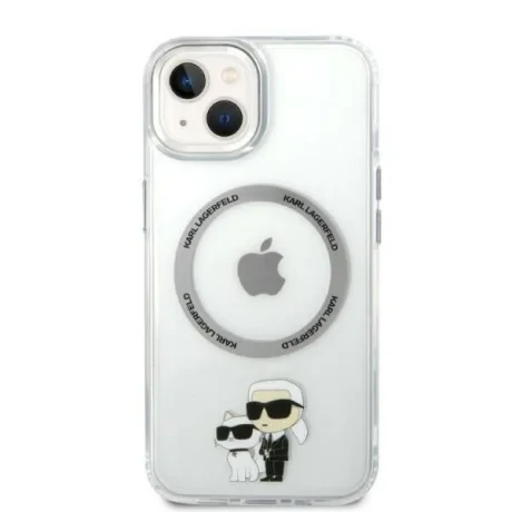 Husa Karl Lagerfeld MagSafe  IML Karl and Choupette NFT pentru iPhone 13 Pro Max Transparent thumb