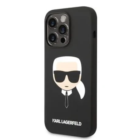 Husa Karl Lagerfeld MagSafe  Liquid Silicone Karl Head pentru iPhone 14 Pro Max Black thumb