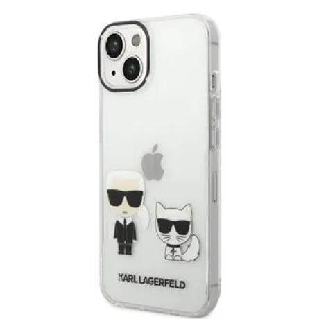 Husa  Karl Lagerfeld PC/TPU Ikonik Karl and Choupette  iPhone 14 Plus Transparent thumb
